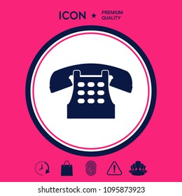 Retro telephone icon