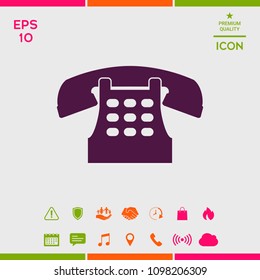 Retro telephone icon