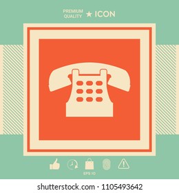 Retro telephone icon