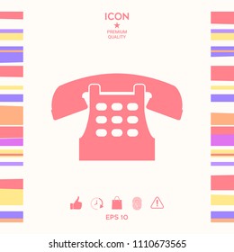 Retro telephone icon