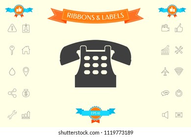 Retro telephone icon