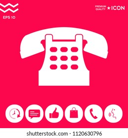 Retro telephone icon