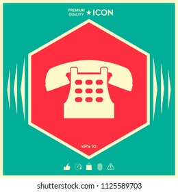 Retro telephone icon