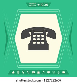 Retro telephone icon