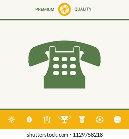 Retro telephone icon