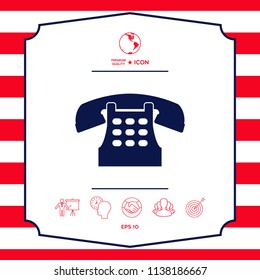 Retro telephone icon
