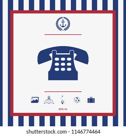 Retro telephone icon