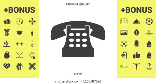 Retro telephone icon