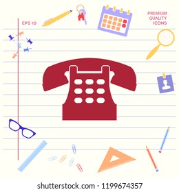 Retro telephone icon