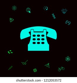 Retro telephone icon