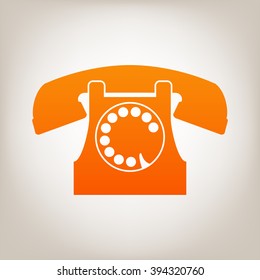 Retro telephone icon