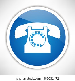 Retro telephone icon