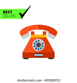 Retro telephone icon