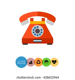 Retro telephone icon