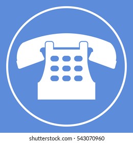 Retro telephone icon