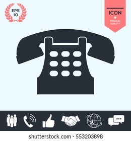 Retro telephone icon