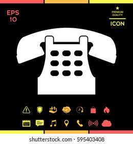 Retro telephone icon