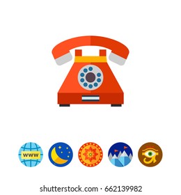 Retro telephone icon