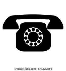 Retro telephone icon .