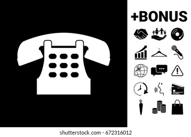 Retro telephone icon