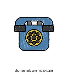 retro telephone icon 