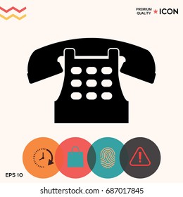Retro telephone icon