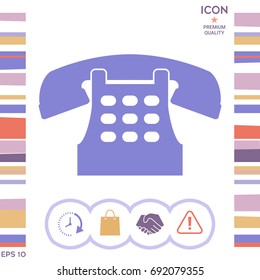 Retro telephone icon