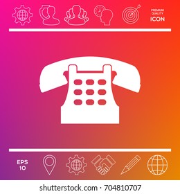 Retro telephone icon