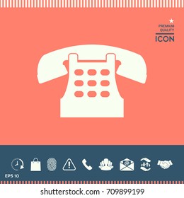 Retro telephone icon