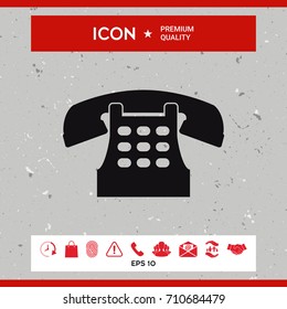 Retro telephone icon