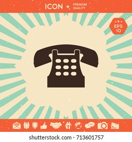 Retro telephone icon