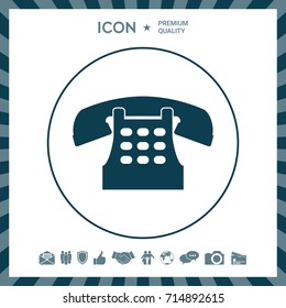 Retro telephone icon