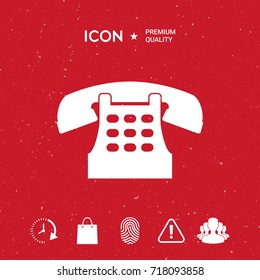 Retro telephone icon