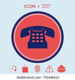 Retro telephone icon