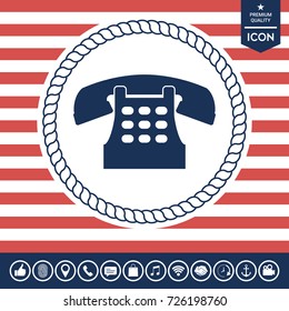 Retro telephone icon