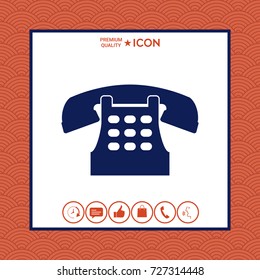 Retro telephone icon