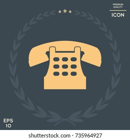 Retro telephone icon
