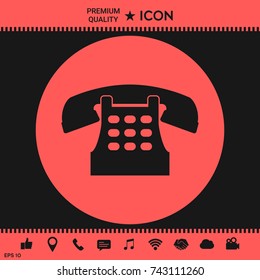 Retro telephone icon