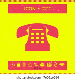 Retro telephone icon