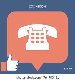 Retro telephone icon