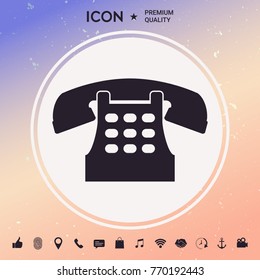 Retro telephone icon