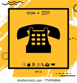 Retro telephone icon