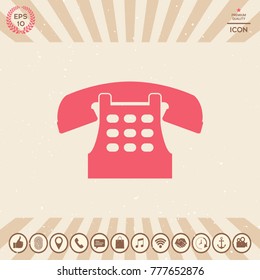 Retro telephone icon