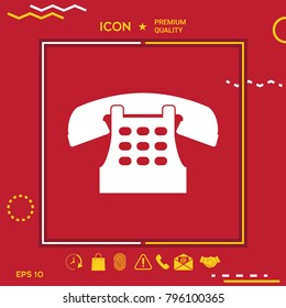Retro telephone icon