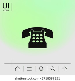 Retro-Telefon-Symbol, Elemente für Ihr Design