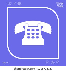 Retro telephone icon. Graphic elements for your design