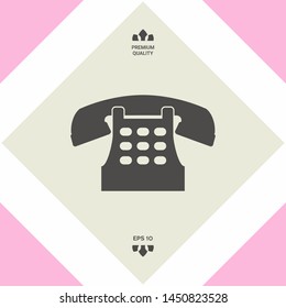 Retro telephone icon. Graphic elements for your design