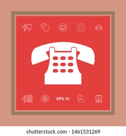 Retro telephone icon. Graphic elements for your design