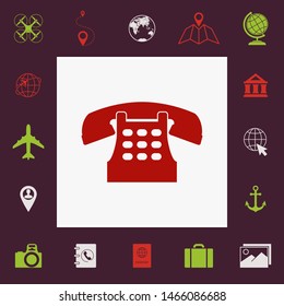 Retro telephone icon. Graphic elements for your design