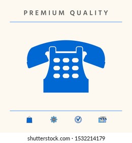 Retro telephone icon. Graphic elements for your design